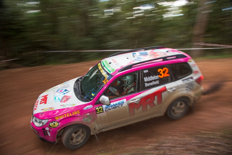 Brett Middleton and Andrew Benefield in the MRT Performance Subaru Forester took out the inaugural ECB SUV Challenge