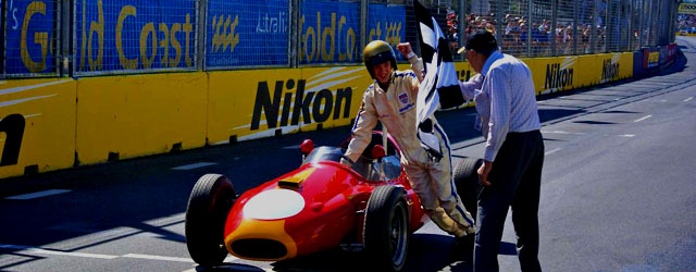 Sir Jack Brabham and grandson Sam Brabham recreate Sir Jack's finish at Sebring to win his first F1 Championship