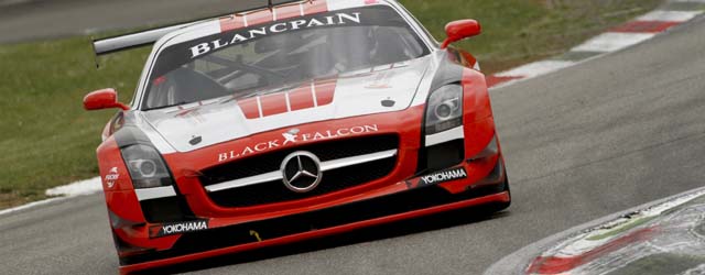 Bret Curtis in the Black Falcon Mercedes SLS GT3 in the Blacpain Endurance Series (PHOTO: Blancpain Endurance Series)