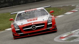 Bret Curtis in the Black Falcon Mercedes SLS GT3 in the Blacpain Endurance Series (PHOTO: Blancpain Endurance Series)
