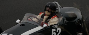 Mike Gosbell (1960 Cooper T52) is committed to the historic racing look