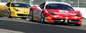 The Ferrari Challenge cars race on the streets of Toronto
