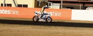 Josh Waters celebrates his Championship win at Queensland Raceway