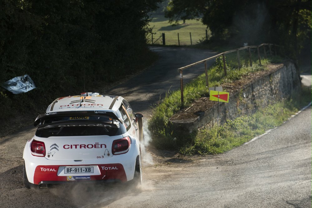 Stephane Lefebvre performs during the FIA World Rally Championship 2015 in Trier, Germany Photographer Credit Jaanus Ree/Red Bull Content Pool