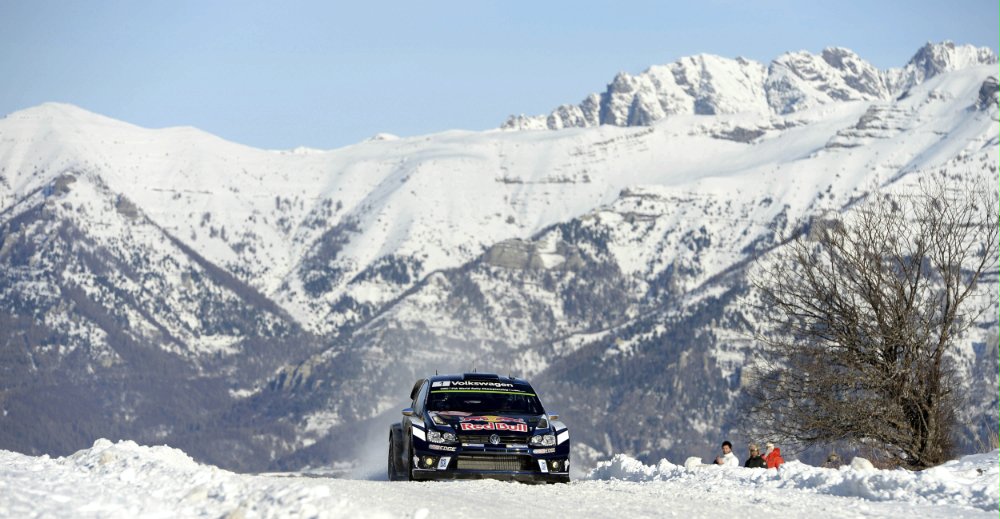 Sebastien Ogier (FRA) competes during the FIA World Rally Championship 2016 in Monte Carlo, Monaco on January 23, 2016 Photographer Credit @World / Red Bull Content Pool